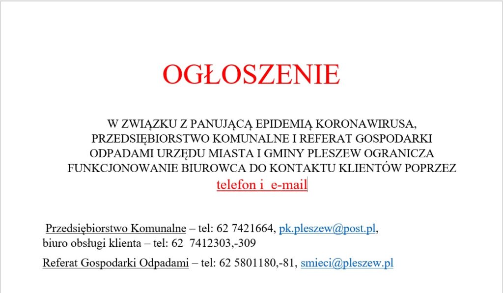 Przedsiębiorstwo Komunalne w Pleszewie